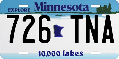 MN license plate 726TNA