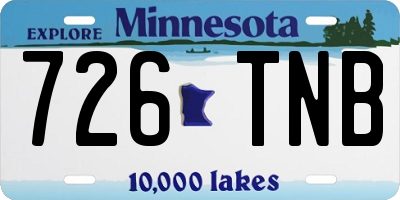 MN license plate 726TNB