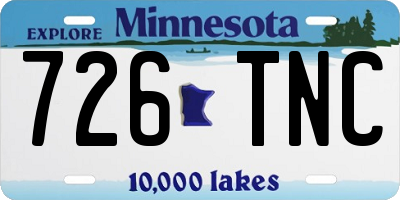 MN license plate 726TNC