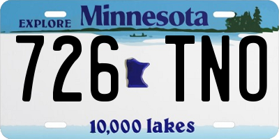 MN license plate 726TNO