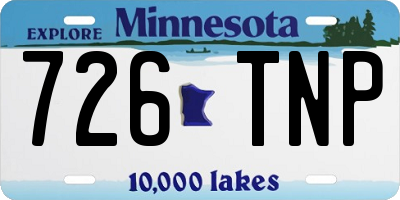 MN license plate 726TNP