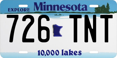 MN license plate 726TNT