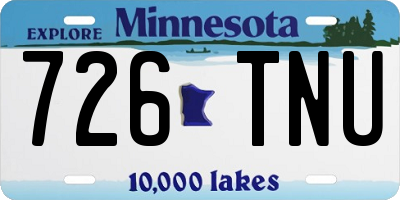 MN license plate 726TNU