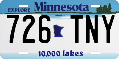 MN license plate 726TNY