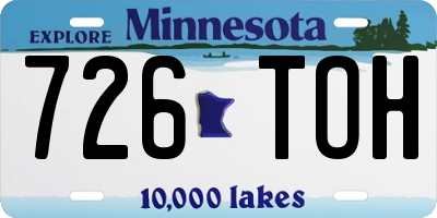 MN license plate 726TOH