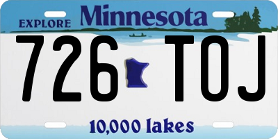 MN license plate 726TOJ