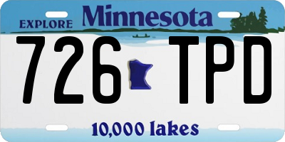 MN license plate 726TPD