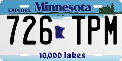 MN license plate 726TPM