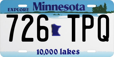 MN license plate 726TPQ