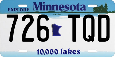 MN license plate 726TQD