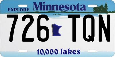 MN license plate 726TQN