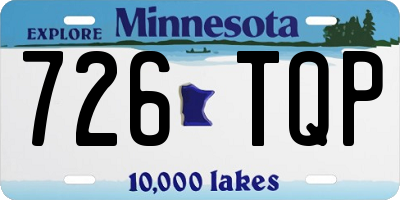 MN license plate 726TQP