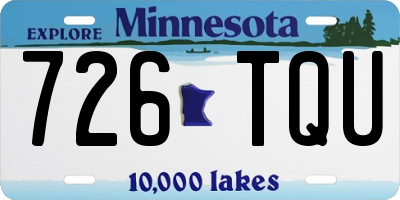 MN license plate 726TQU