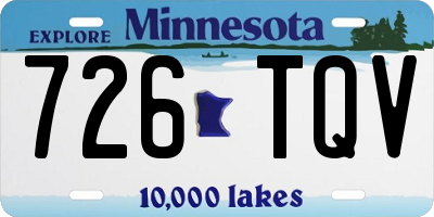 MN license plate 726TQV