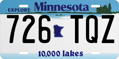 MN license plate 726TQZ