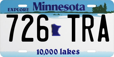 MN license plate 726TRA