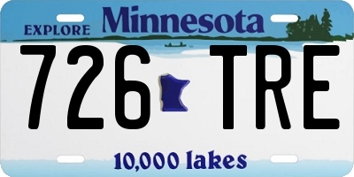 MN license plate 726TRE