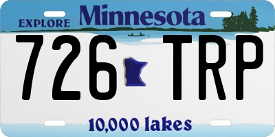 MN license plate 726TRP