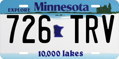 MN license plate 726TRV