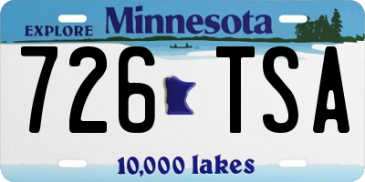 MN license plate 726TSA