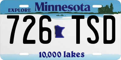 MN license plate 726TSD