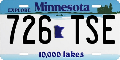 MN license plate 726TSE
