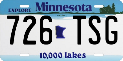 MN license plate 726TSG