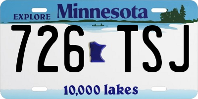 MN license plate 726TSJ