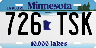 MN license plate 726TSK