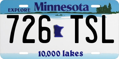MN license plate 726TSL