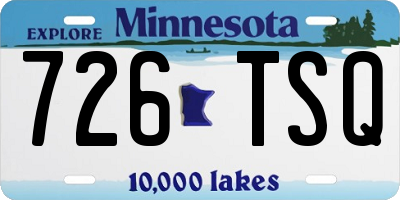 MN license plate 726TSQ