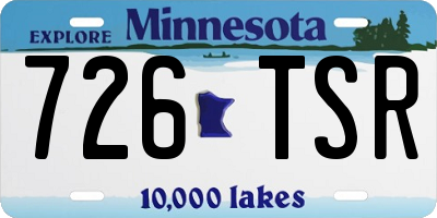 MN license plate 726TSR