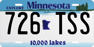 MN license plate 726TSS