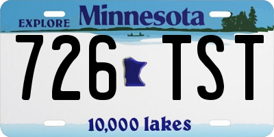 MN license plate 726TST