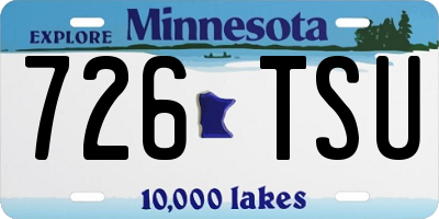 MN license plate 726TSU
