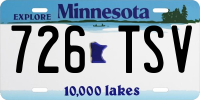 MN license plate 726TSV