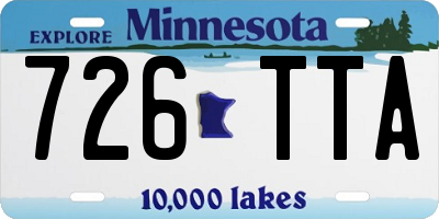 MN license plate 726TTA