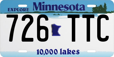 MN license plate 726TTC