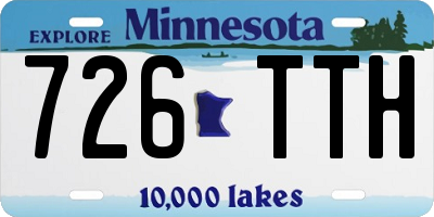 MN license plate 726TTH