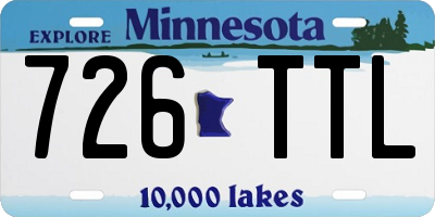MN license plate 726TTL