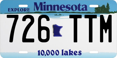 MN license plate 726TTM