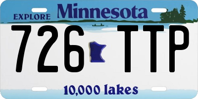 MN license plate 726TTP