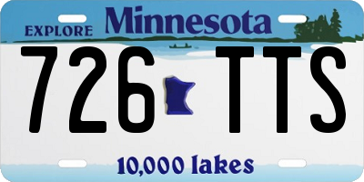 MN license plate 726TTS