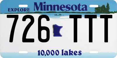 MN license plate 726TTT