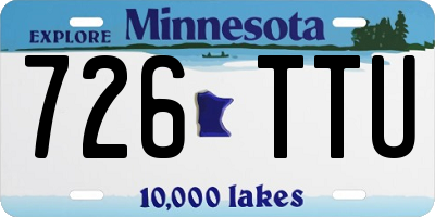 MN license plate 726TTU
