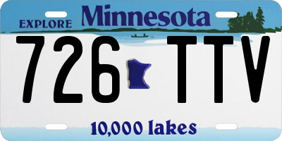 MN license plate 726TTV