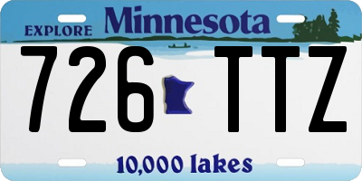 MN license plate 726TTZ