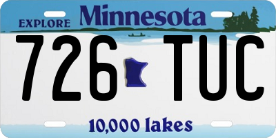MN license plate 726TUC