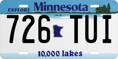 MN license plate 726TUI