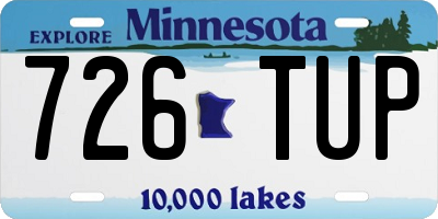 MN license plate 726TUP